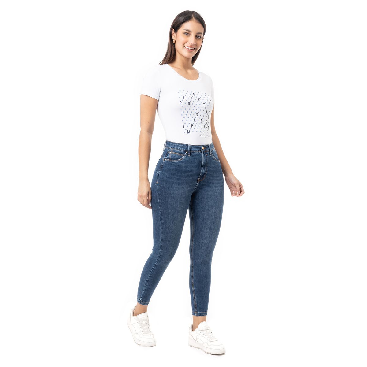 PIONIER - Jean Skinny Tiro Alto Mujer Pionier.