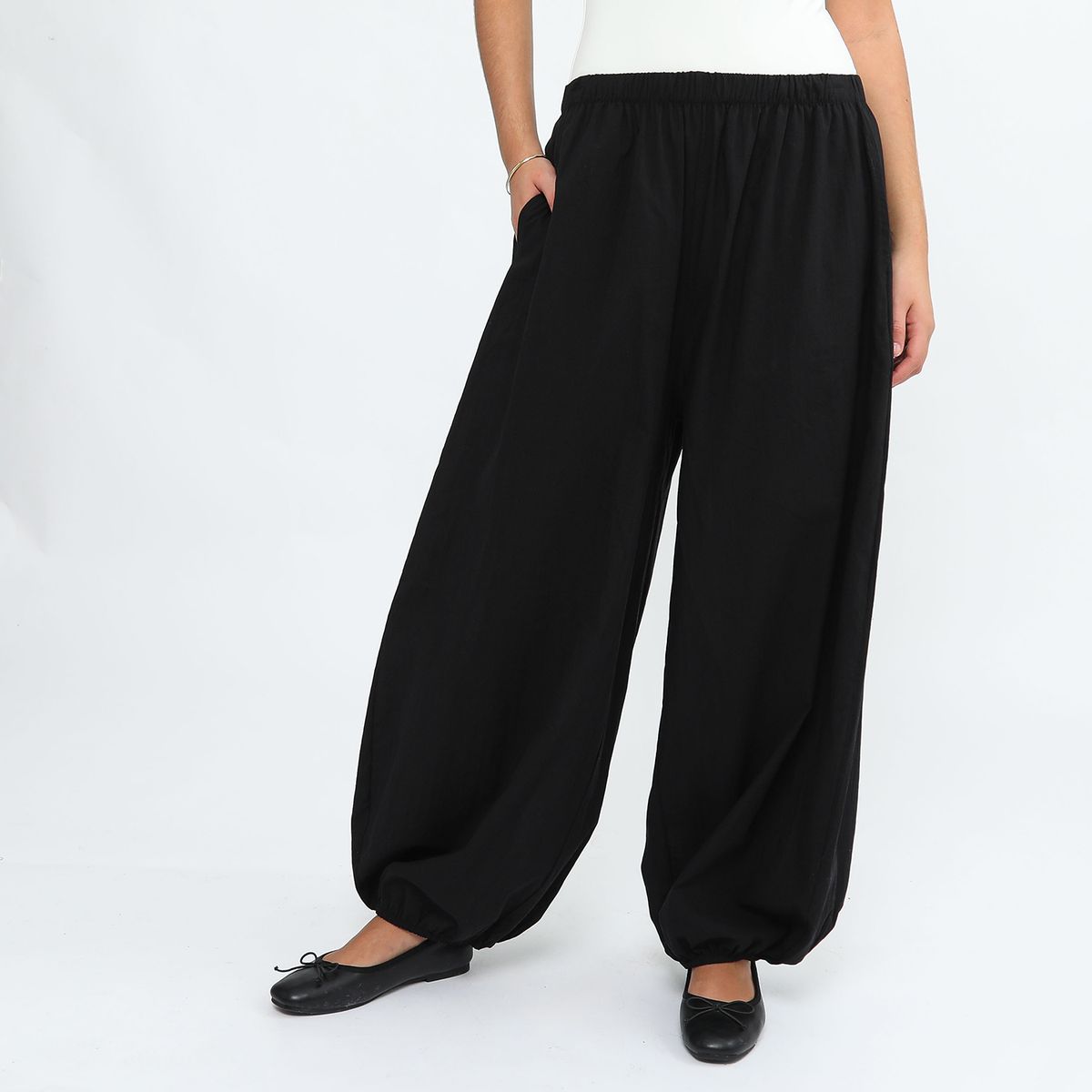 DENIMLAB - Pantalón Balloon Tiro Alto Mujer Denimlab