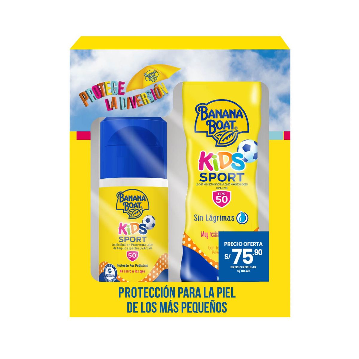 BANANA BOAT - Pack Banana Boat Kids Sport Spf50 60 Ml + 75 Ml