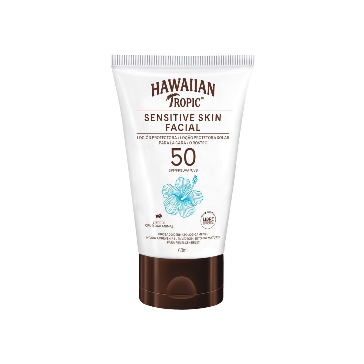 HAWAIIAN TROPIC - Protector Solar Facial Sensitive Skin Spf50 60 Ml