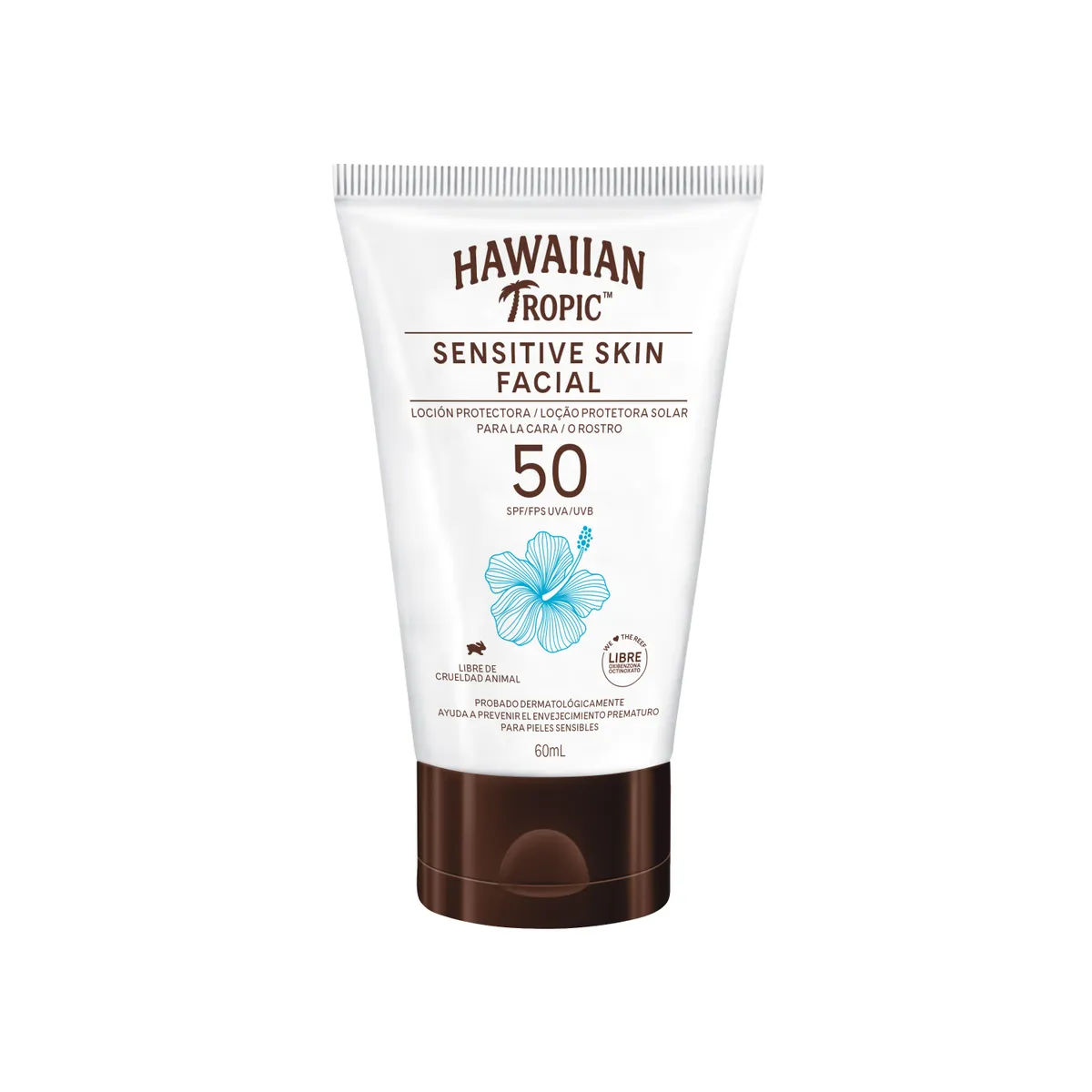 HAWAIIAN TROPIC - Protector Solar Facial Sensitive Skin Spf50 60 Ml