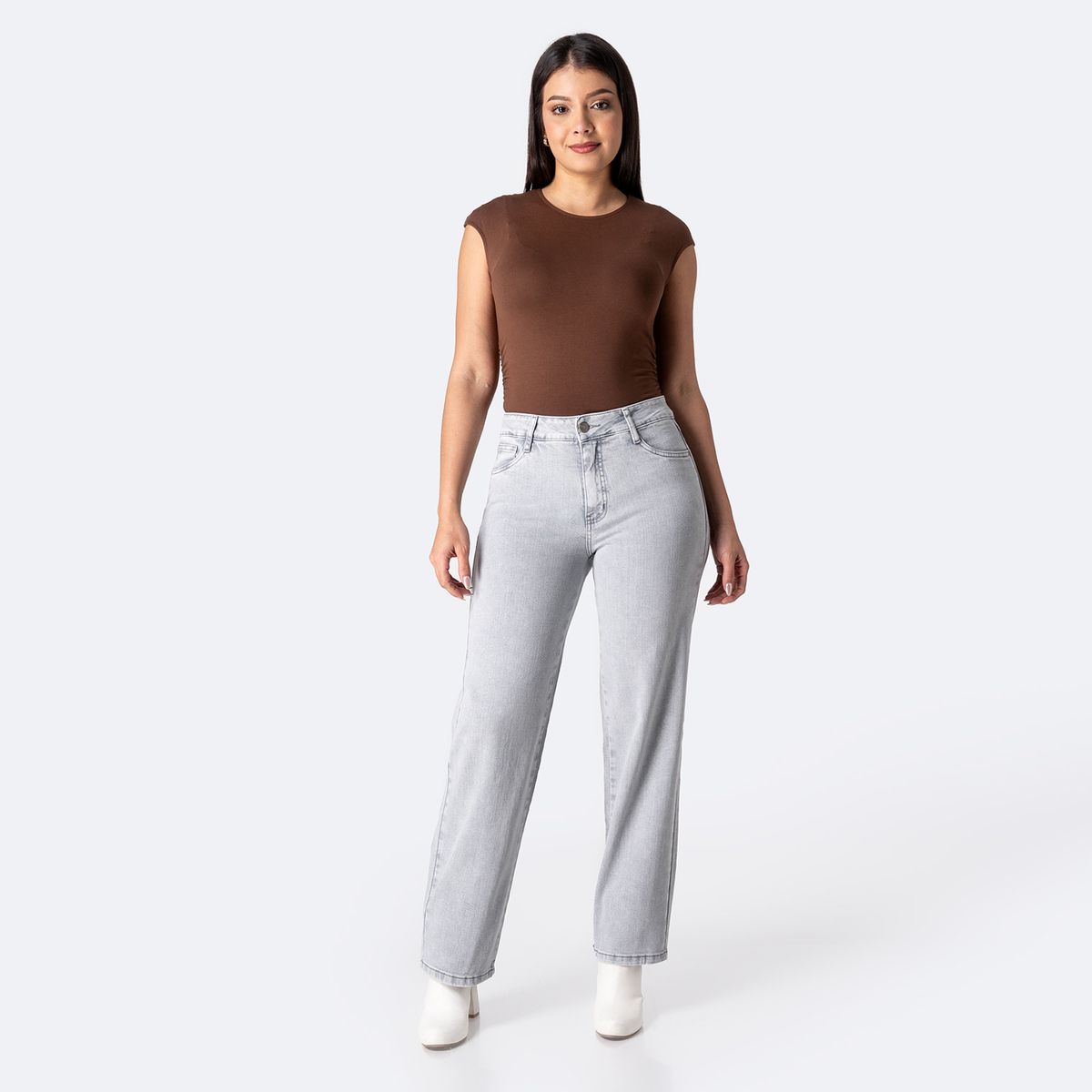PIONIER - Jean Straight Tiro Medio Mujer Pionier