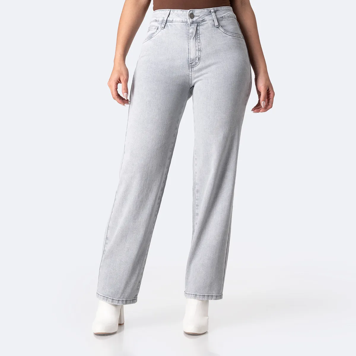 PIONIER - Jean Straight Tiro Medio Mujer Pionier