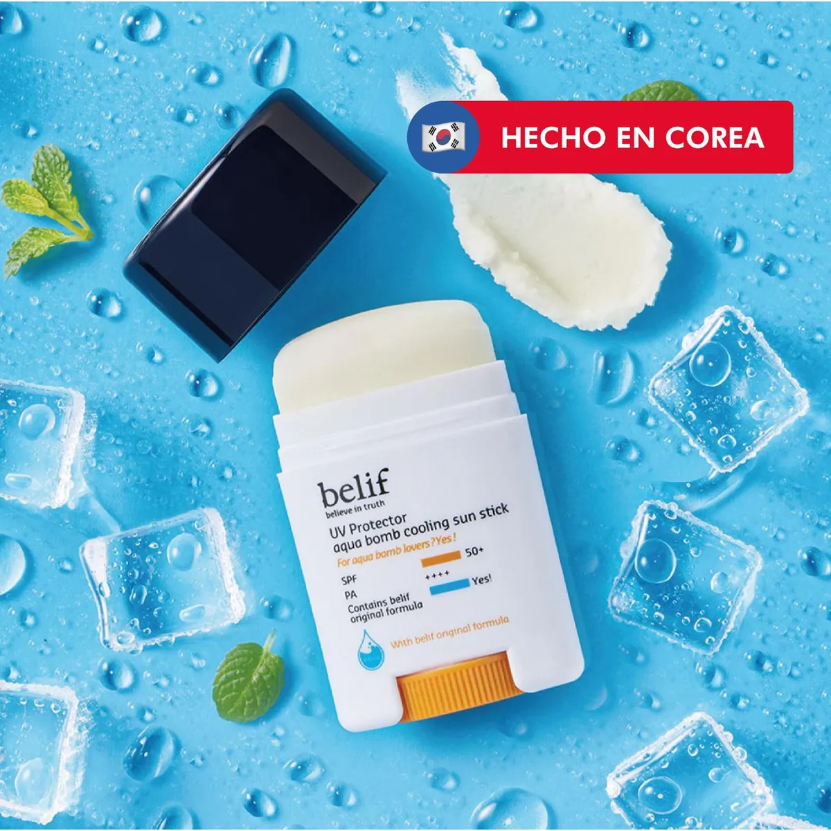 BELIF - Protector Solar en Barra Hidratante con Niacinamida & Ácido Hialurónico SPF 50+ PA++++