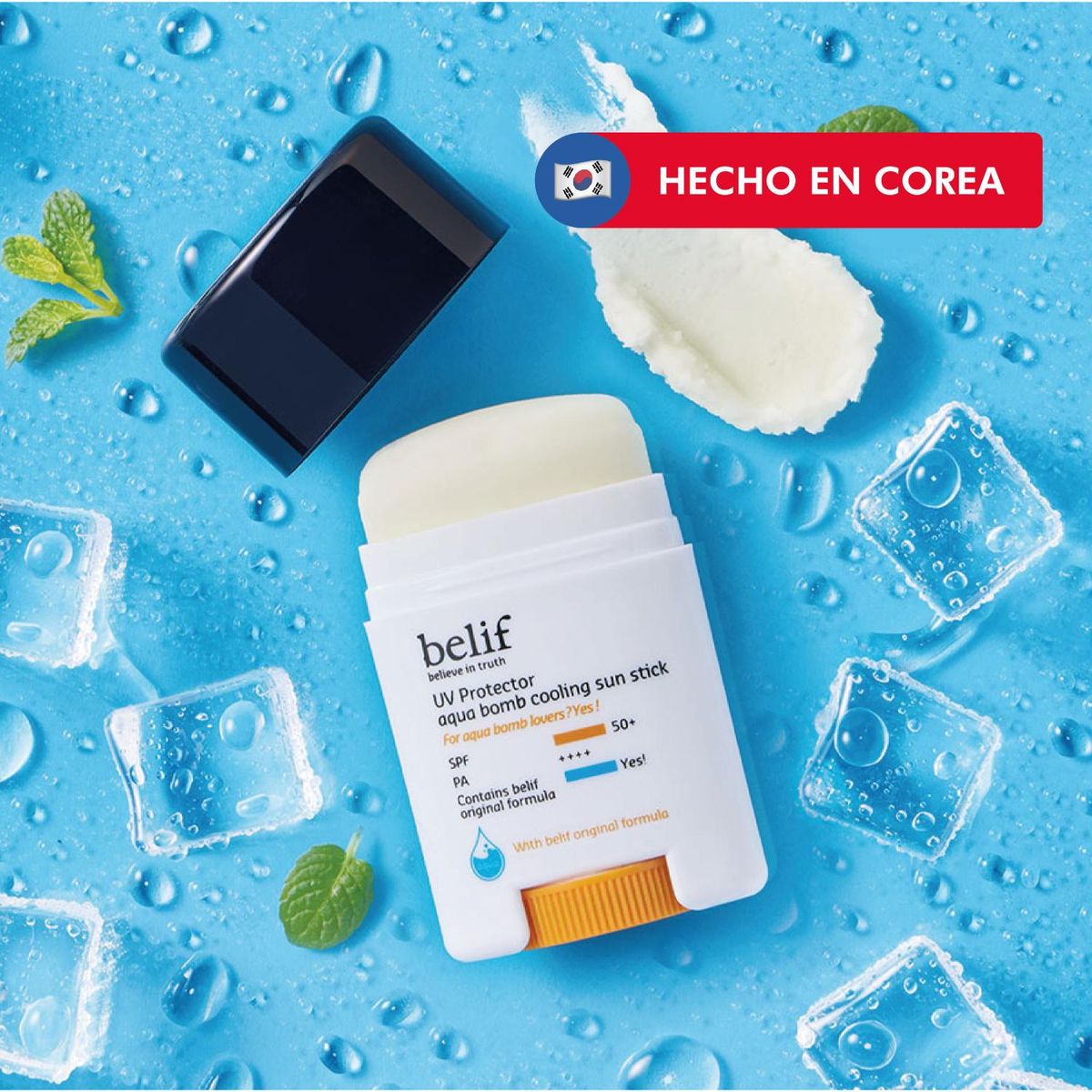 BELIF - Protector Solar en Barra Hidratante con Niacinamida & Ácido Hialurónico SPF 50+ PA++++