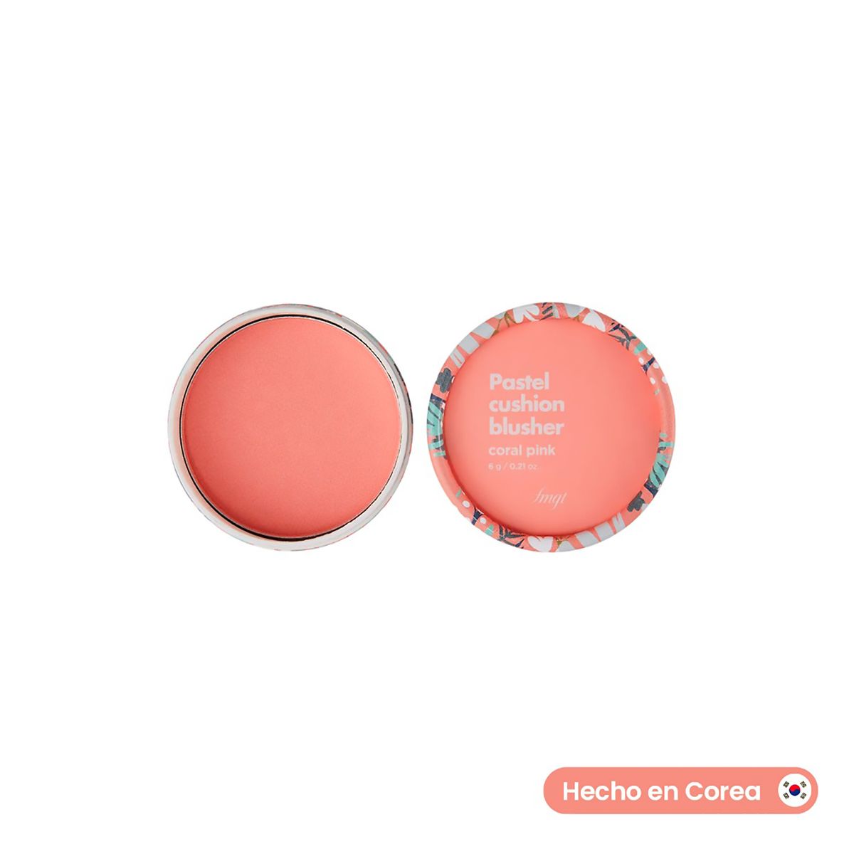 FMGT - Rubor Pastel Cushion 02 Coral Pink  Acabado Natural y Duradero