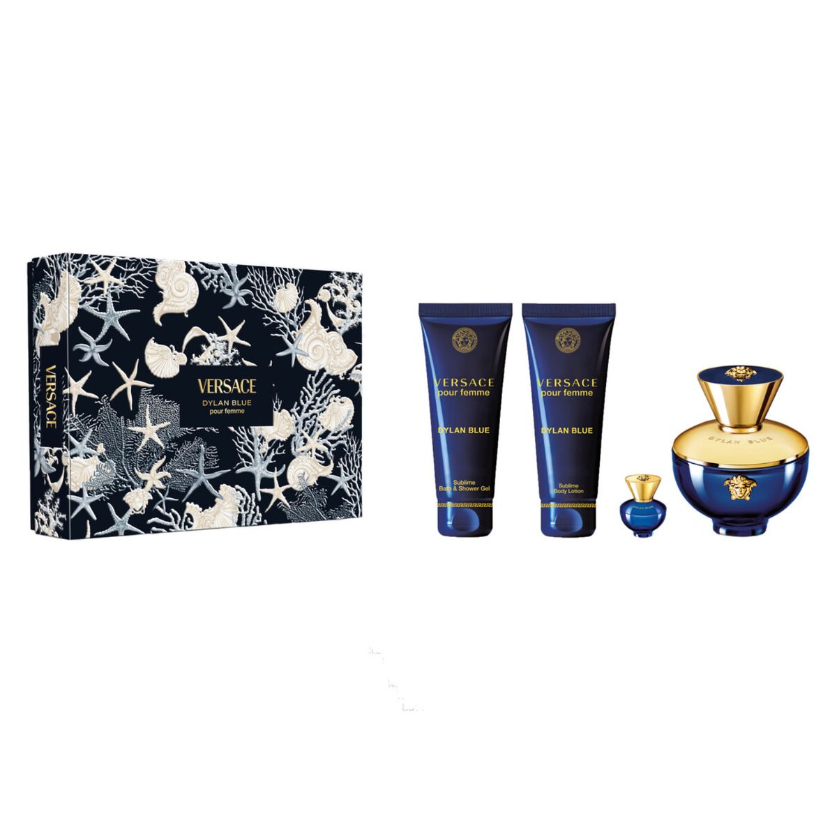 VERSACE - Est Dylan Blue Edp 100ml + Bodylotion + Shower Gel + Edp5ml