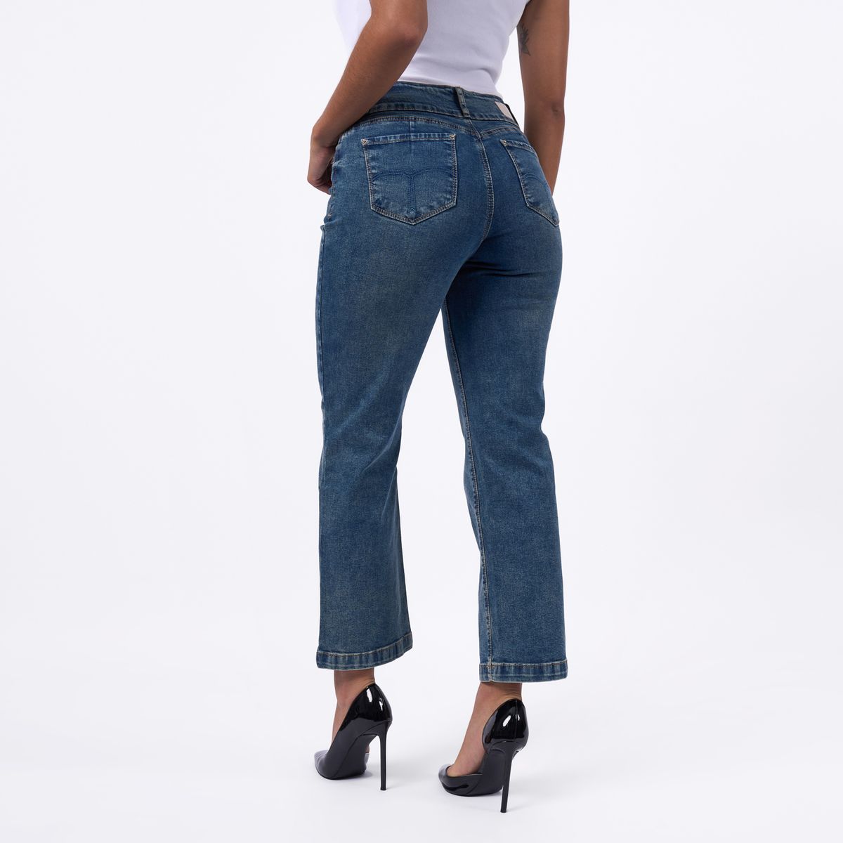 TAYSSIR - Jean Straight Tiro Alto Mujer Tayssir