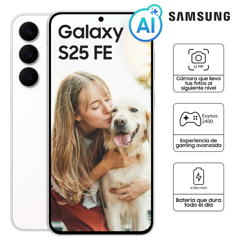 SAMSUNG - Celular Galaxy S25 Fe 256gb White