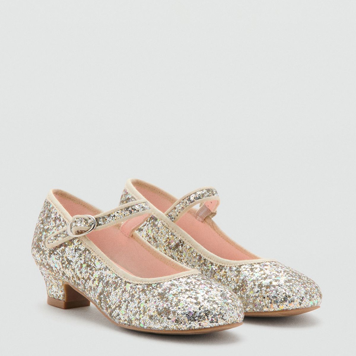 MANGO KIDS - Zapatos Tacón Niña Escarchados