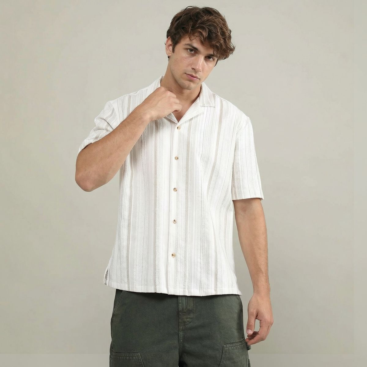 BEARCLIFF - Camisa Cuello Resort Bearcliff