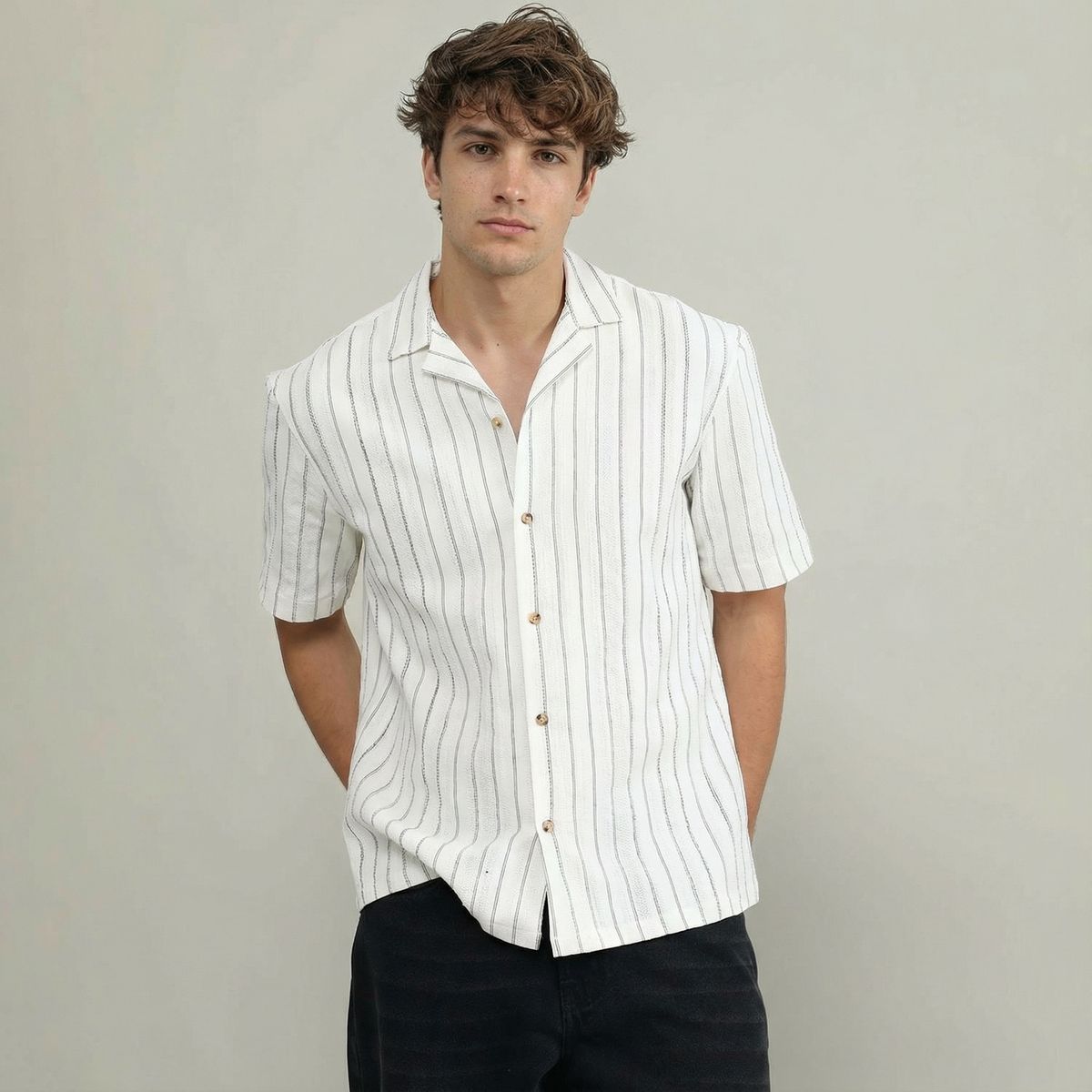 BEARCLIFF - Camisa Cuello Resort Bearcliff