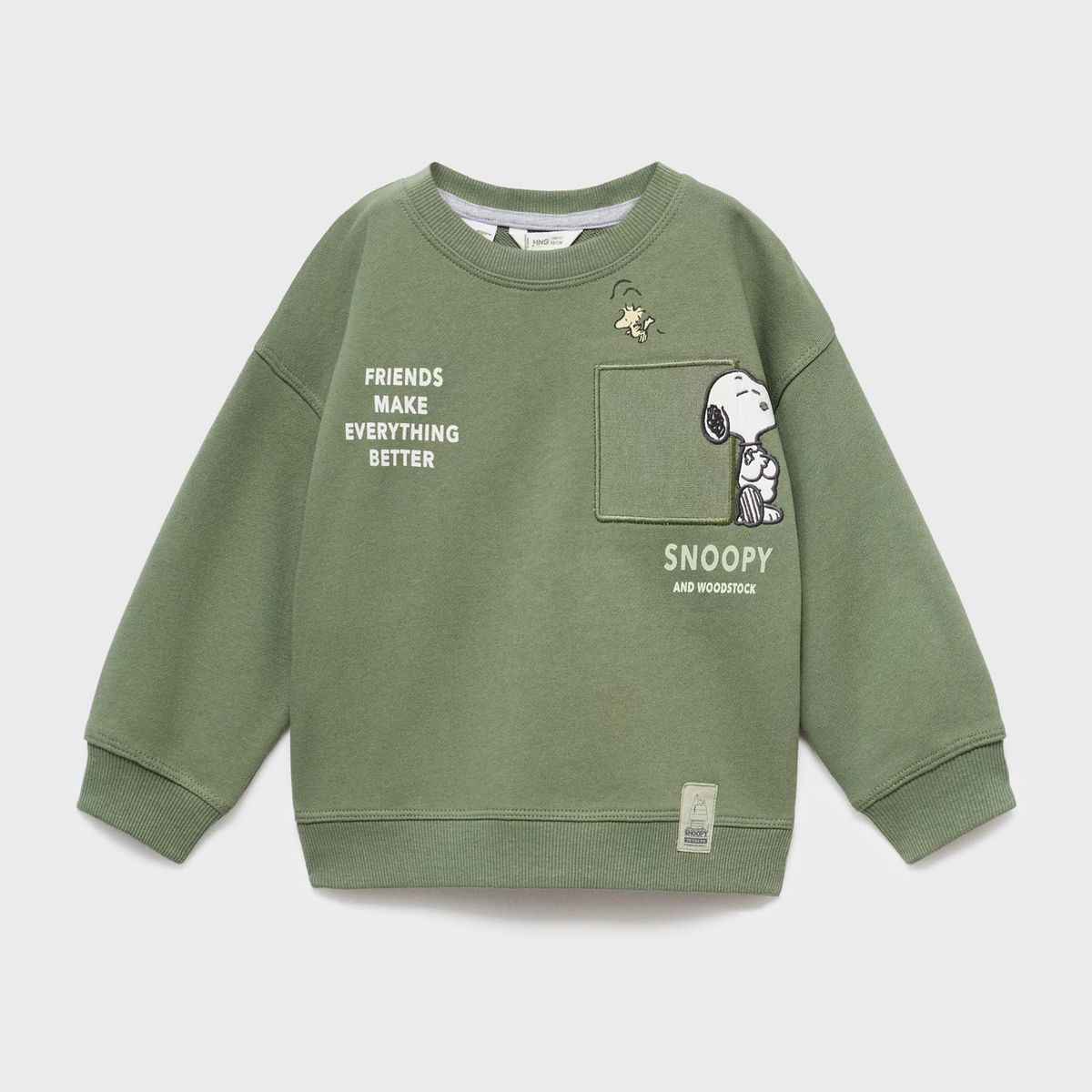 MANGO KIDS - Polera Bebé Niño Algodón Mango Snoopy Kids