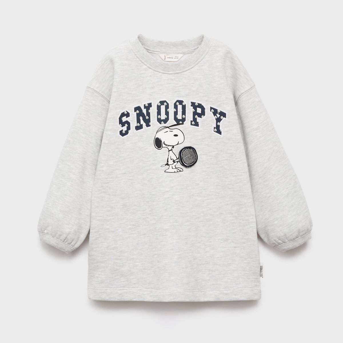 MANGO KIDS - Vestido Bebé Niña Manga Larga Algodón Snoopy Mango Kids