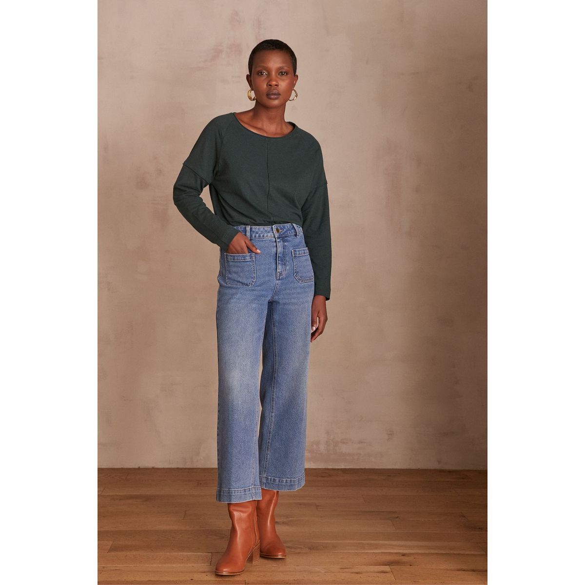 MAISON 123 - Jean Wide Leg Tiro Alto Mujer Maison 123