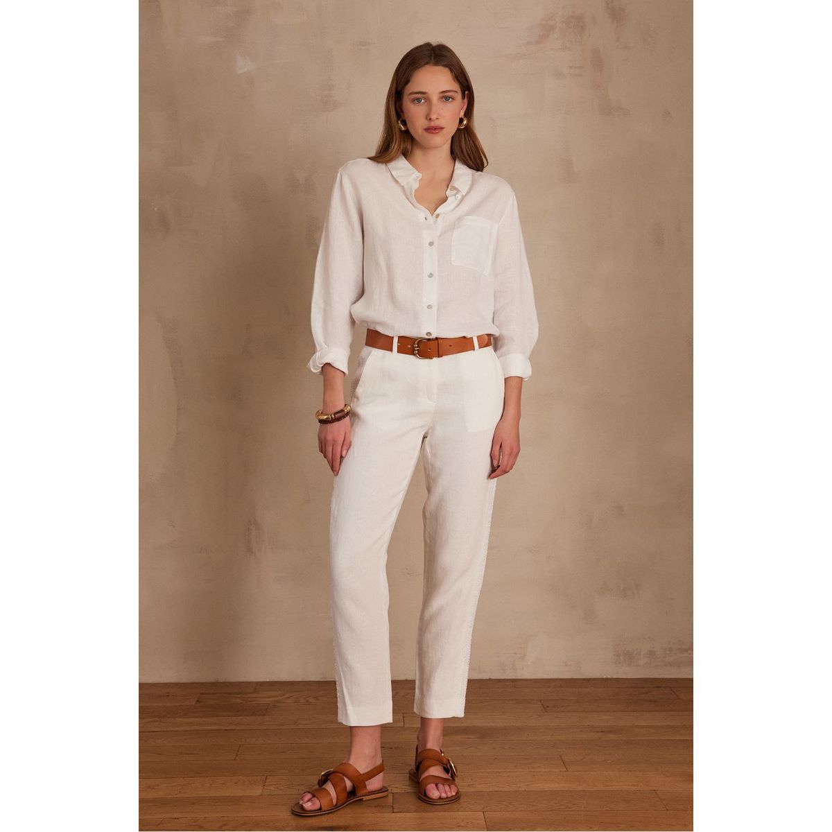 MAISON 123 - Pantalón Straight Tiro Medio Mujer Maison 123