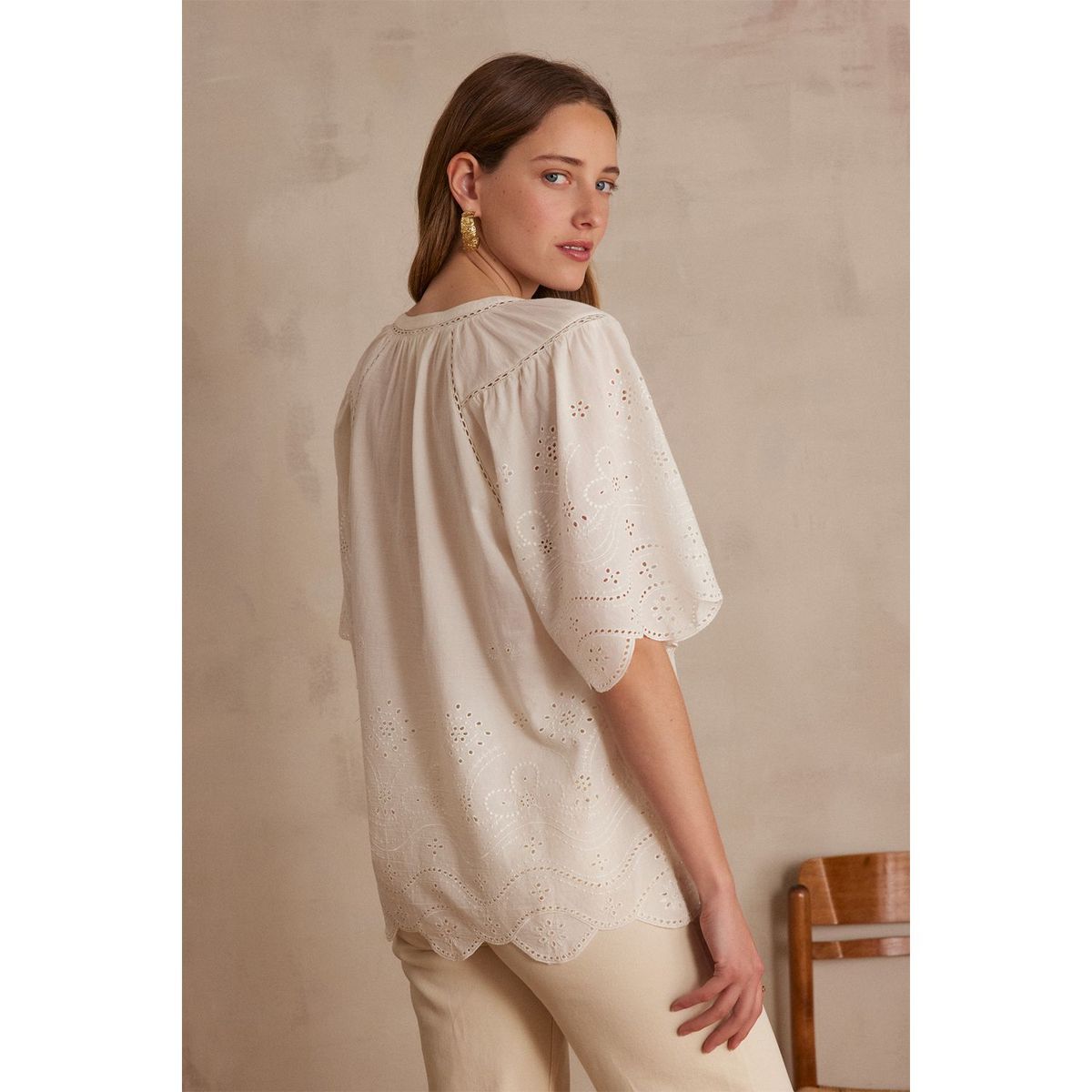 MAISON 123 - Blusa Manga Corta Mujer Maison 123