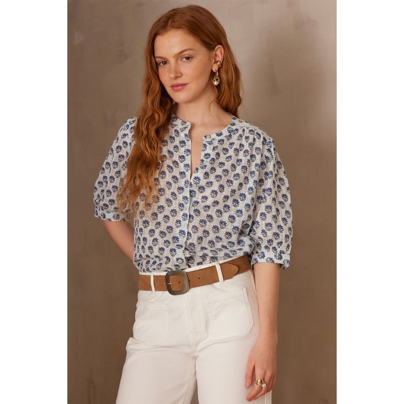 MAISON 123 - Blusa Manga Corta Mujer Maison 123