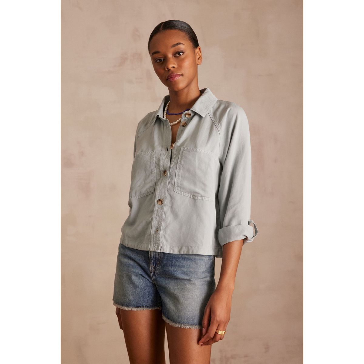 MAISON 123 - Sobrecamisa Manga Larga Mujer Maison 123