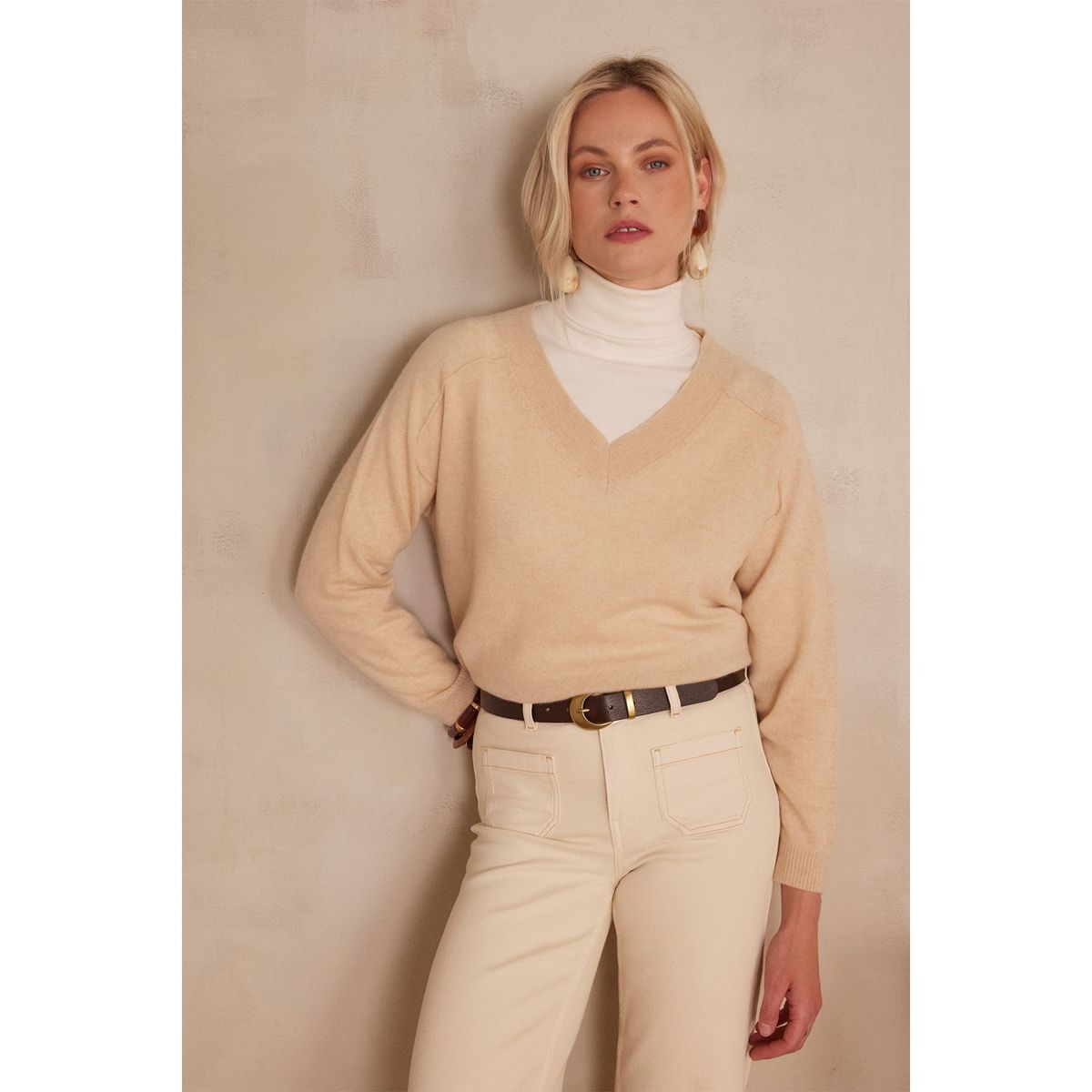 MAISON 123 - Chompa Cuello En V Mujer Maison 123
