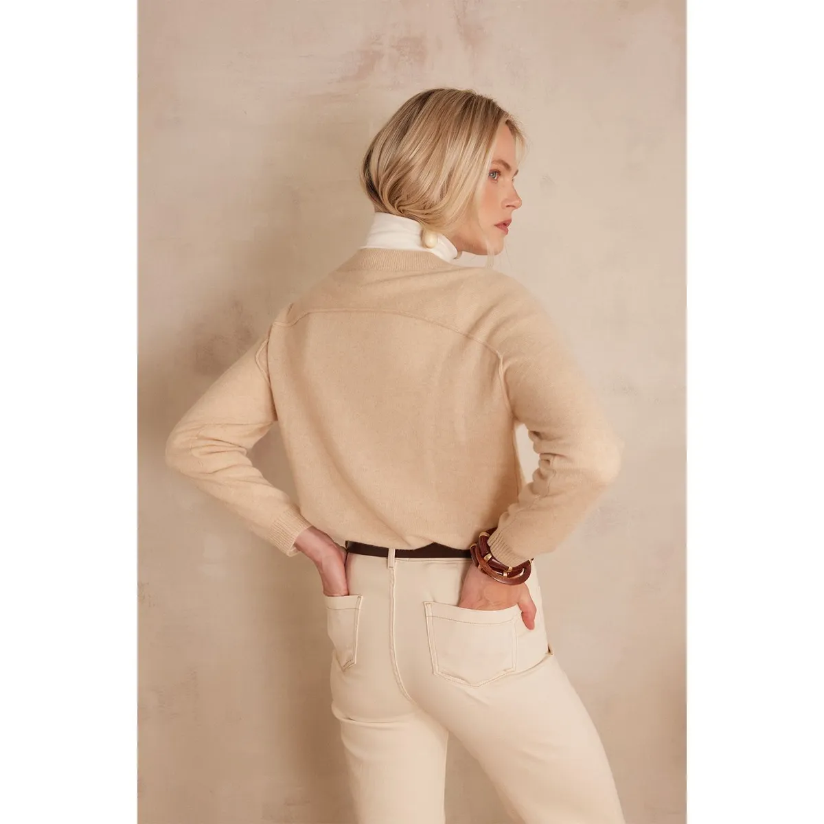 MAISON 123 - Chompa Cuello En V Mujer Maison 123