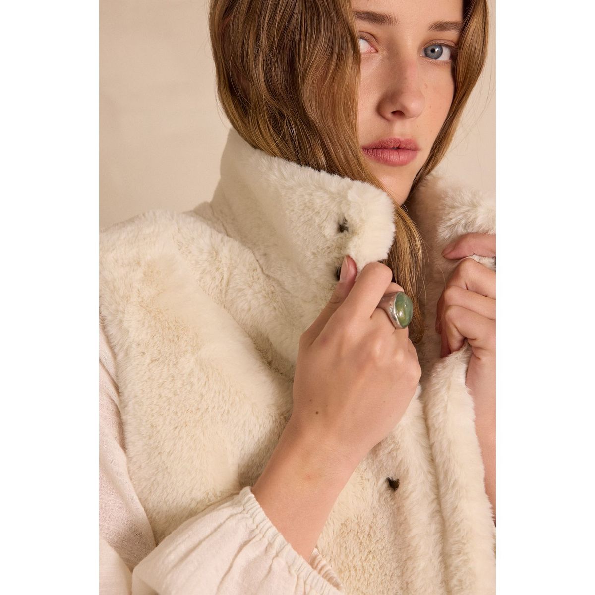 MAISON 123 - Chaleco Peludo Mujer Maison 123