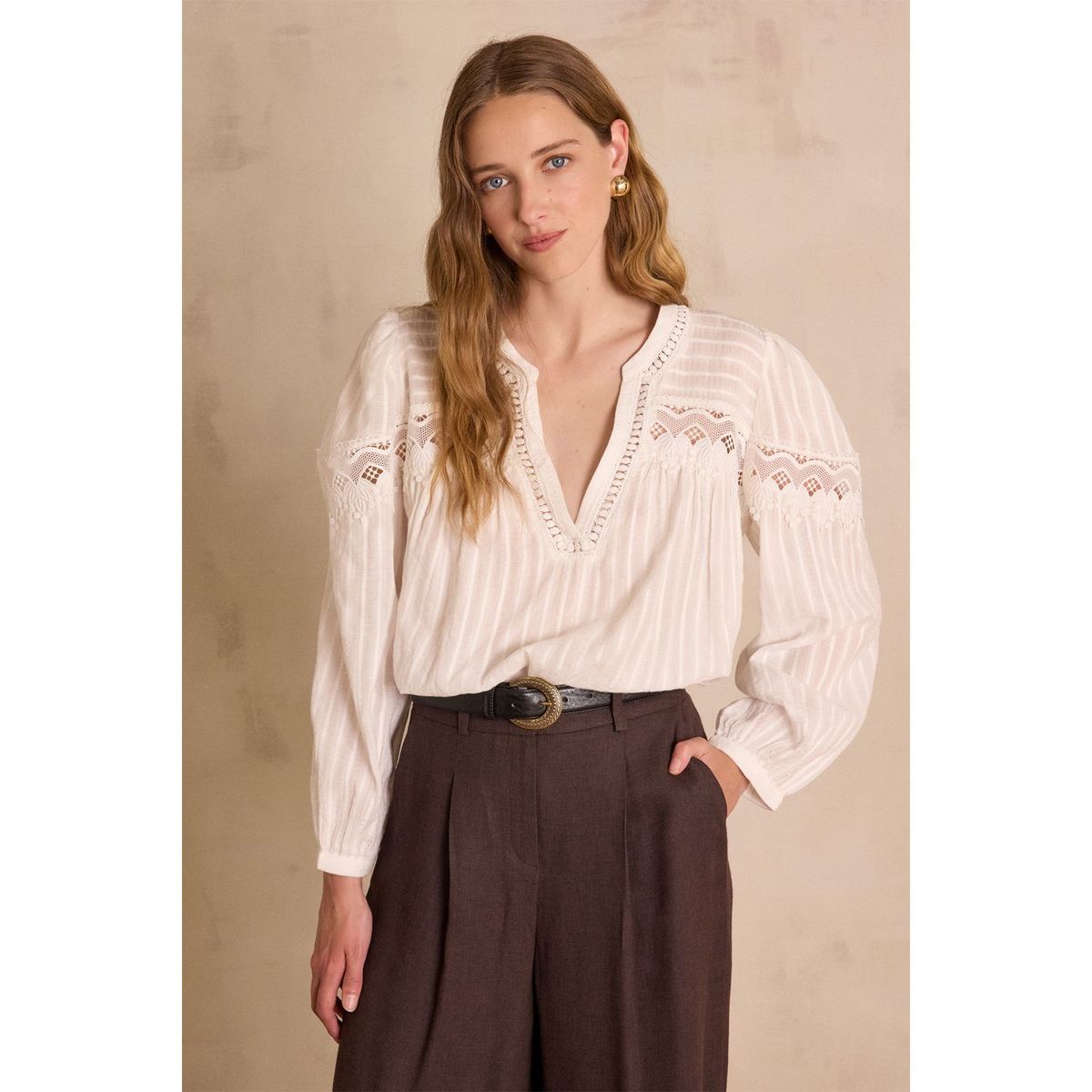 MAISON 123 - Blusa Manga Larga Mujer Maison 123