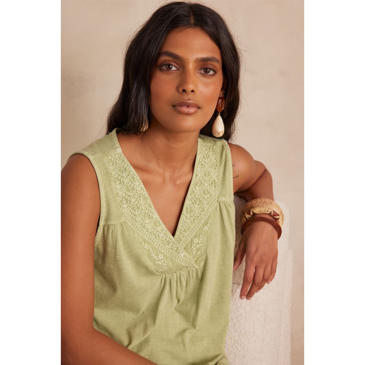 MAISON 123 - Polo Sin Mangas Mujer Maison 123