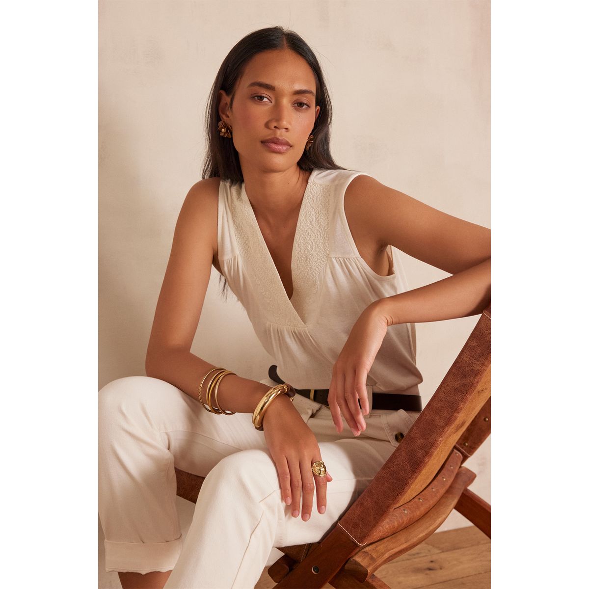 MAISON 123 - Polo Sin Mangas Mujer Maison 123