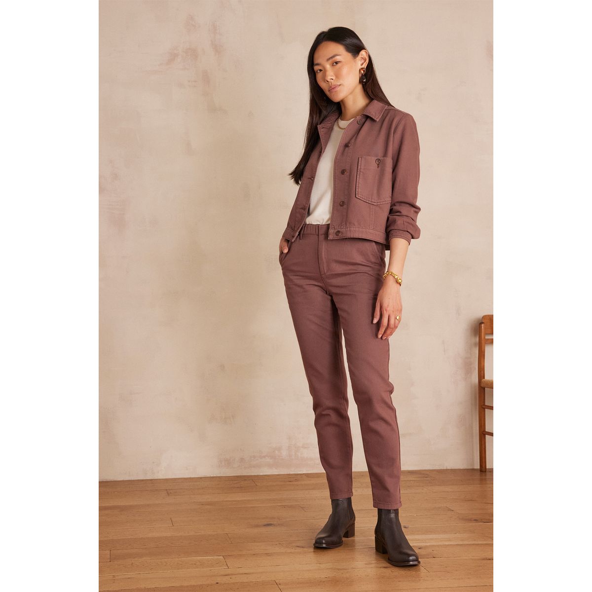 MAISON 123 - Pantalón Tiro Medio Mujer Maison 123