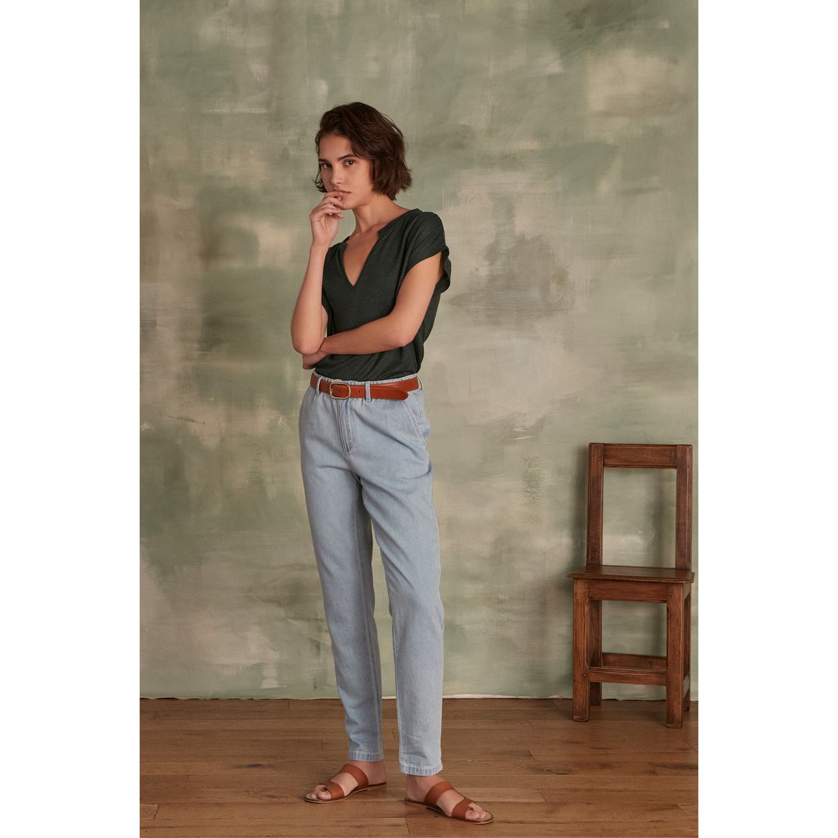 MAISON 123 - Jean Wide Leg Tiro Alto Mujer Maison 123