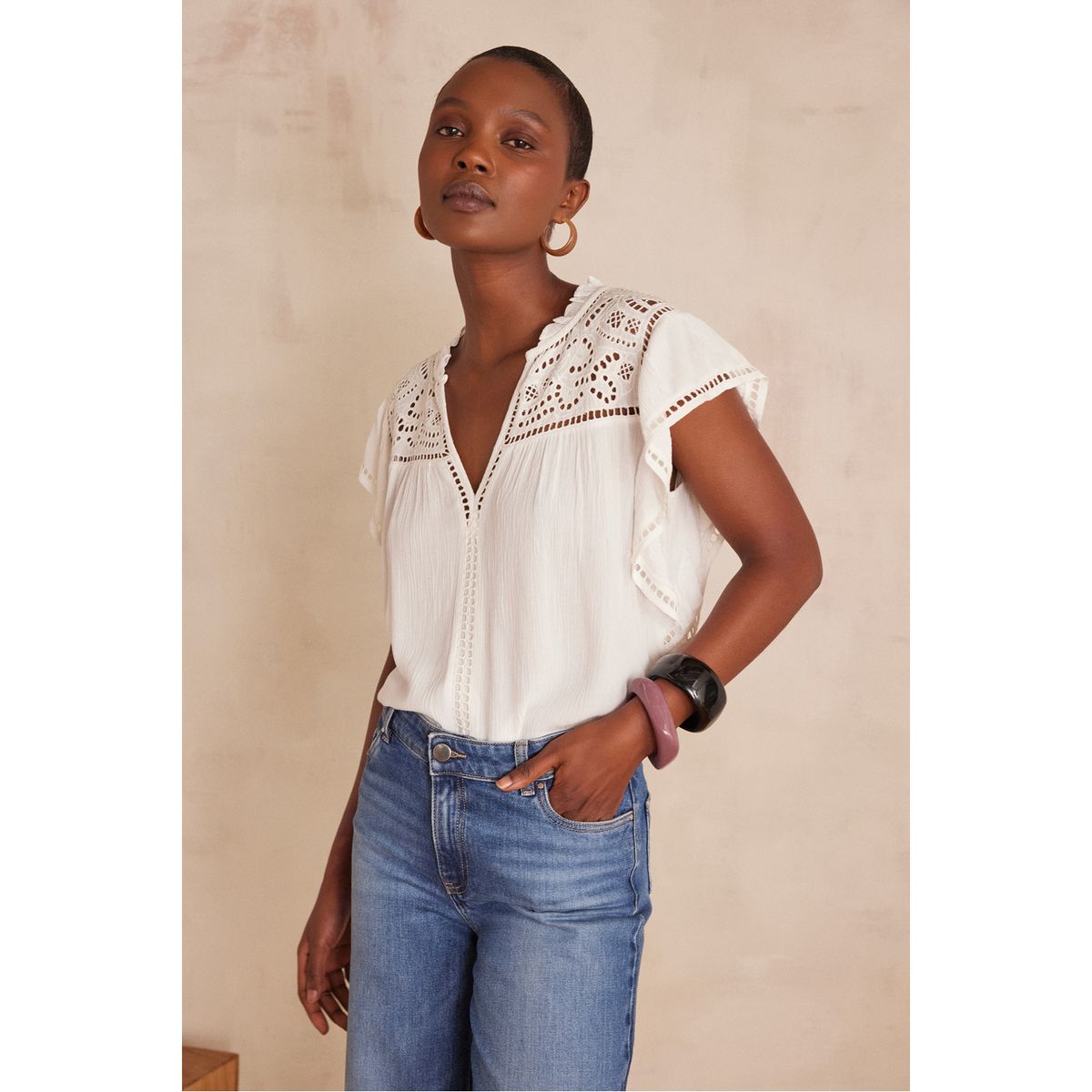 MAISON 123 - Blusa Manga Corta Mujer Maison 123