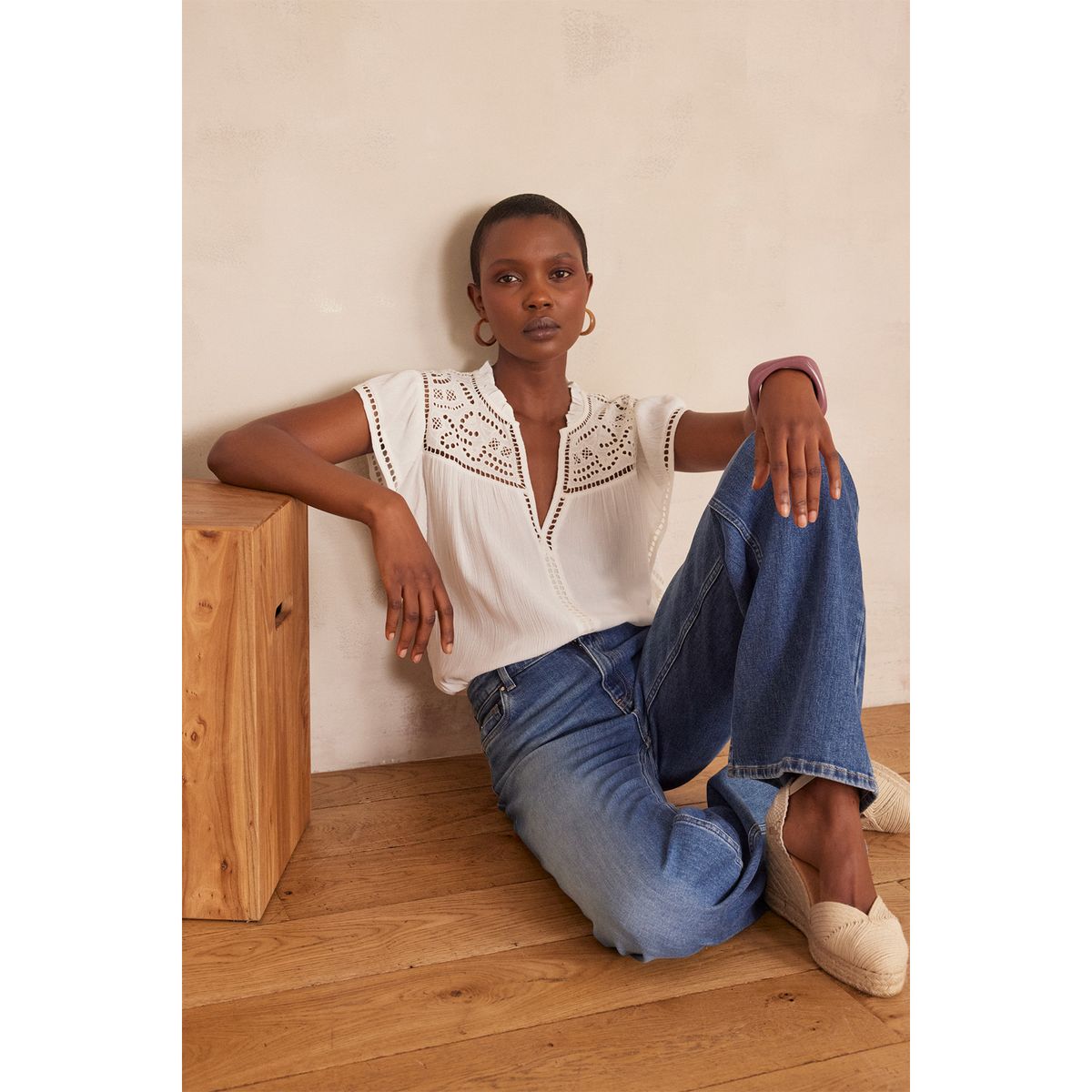 MAISON 123 - Blusa Manga Corta Mujer Maison 123