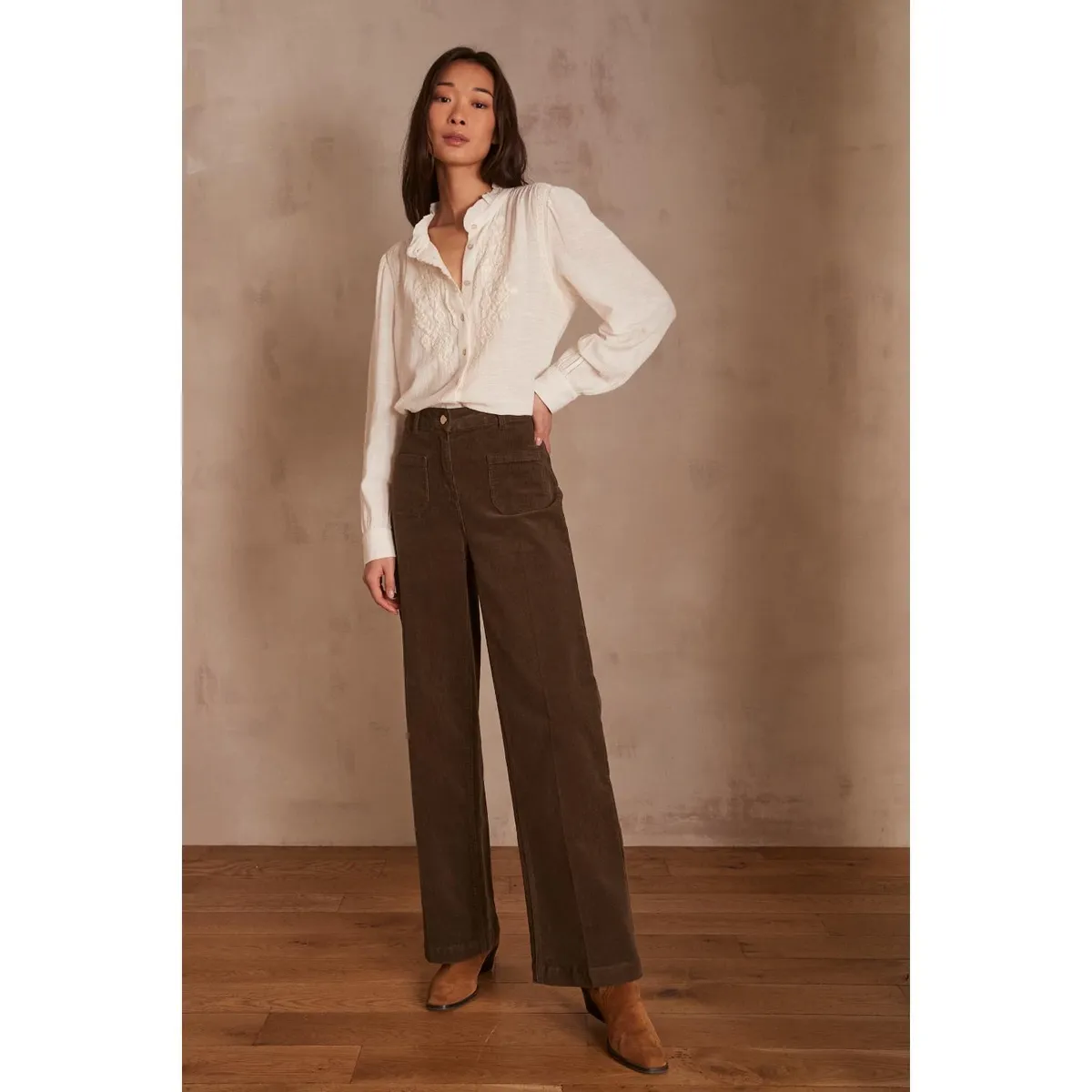 MAISON 123 - Pantalón Casual Algodón Mujer Maison 123