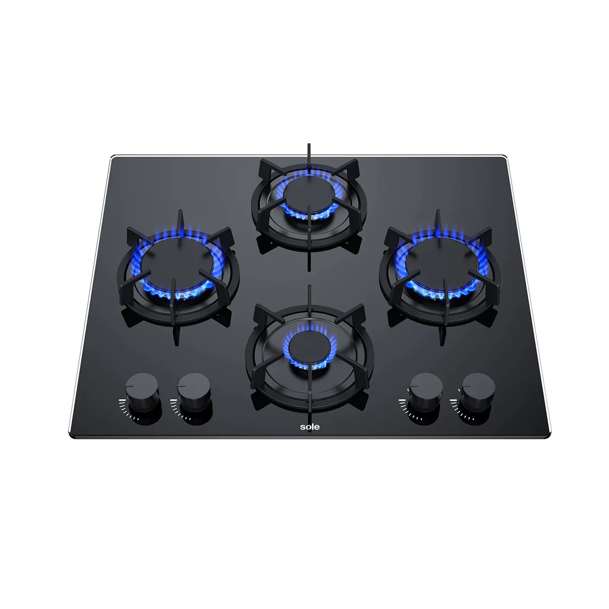 SOLE - Encimera Vid Tempgas 65cm Rubí