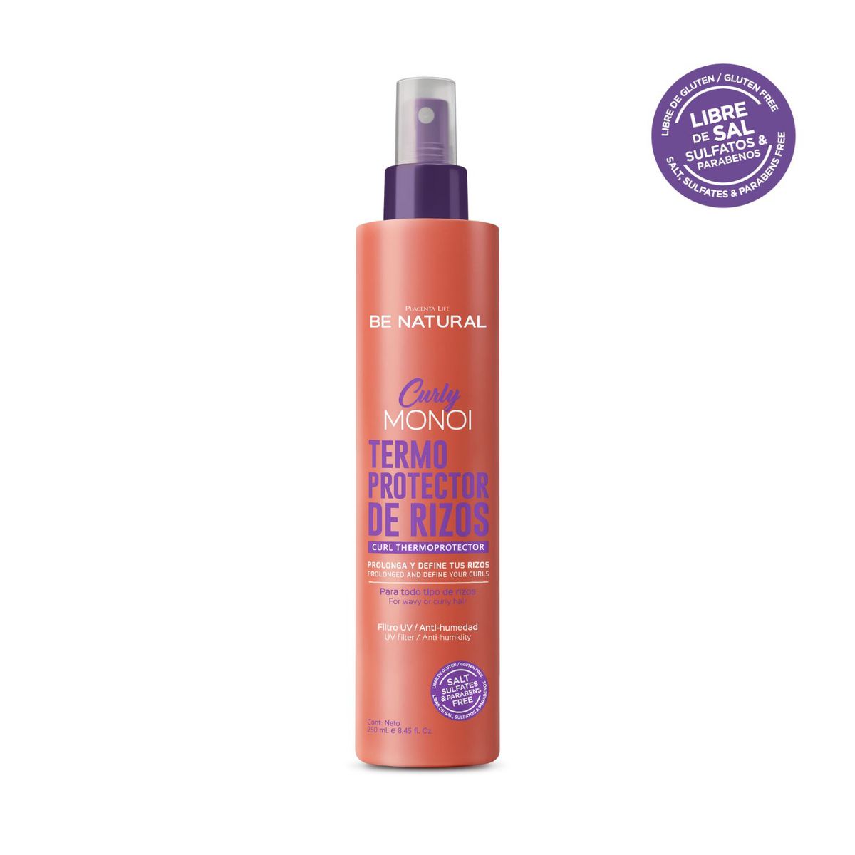 BE NATURAL - Termoprotector Curly Monoi 250ml Be Natural