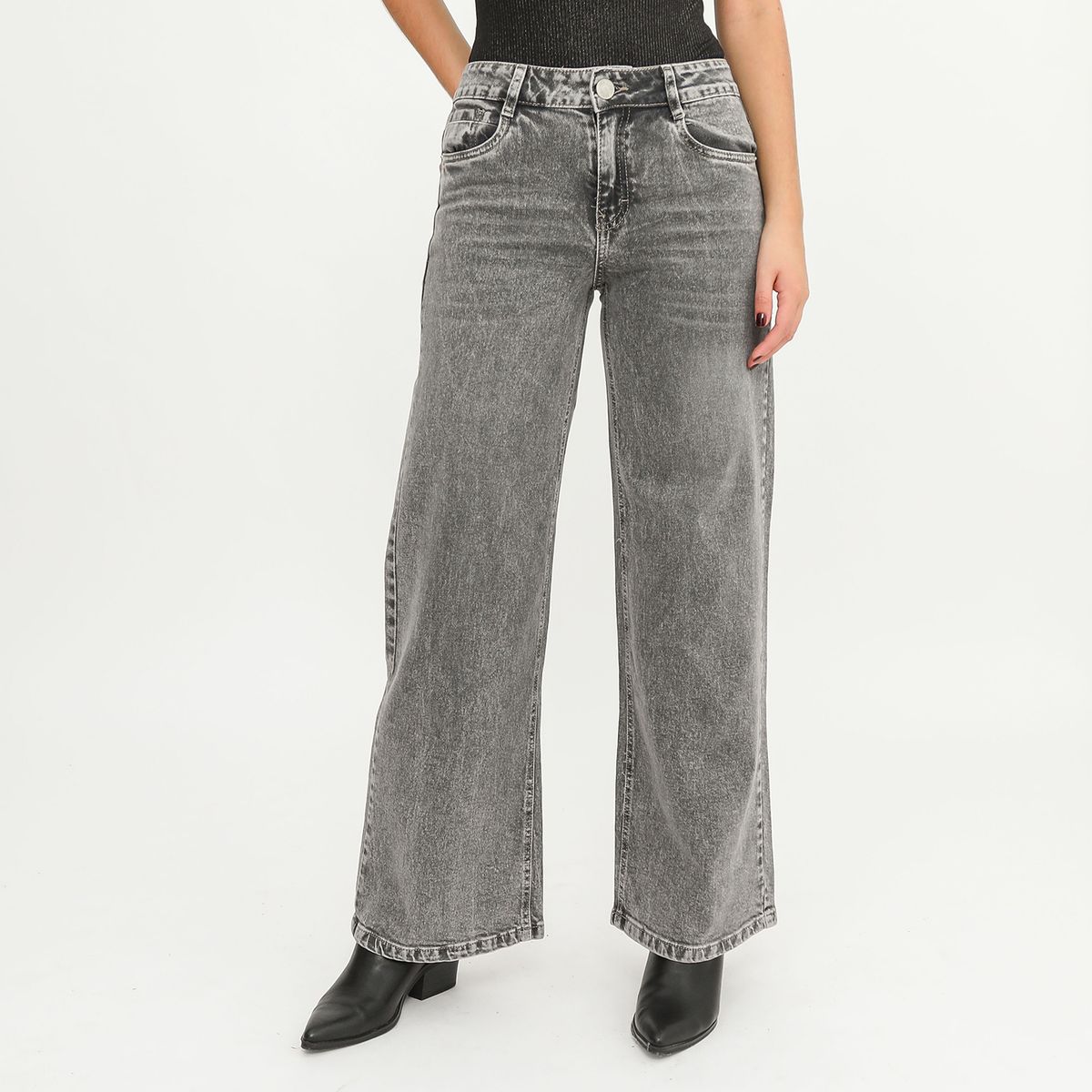 DENIMLAB - Jean Wide Leg Tiro Bajo Mujer Denimlab