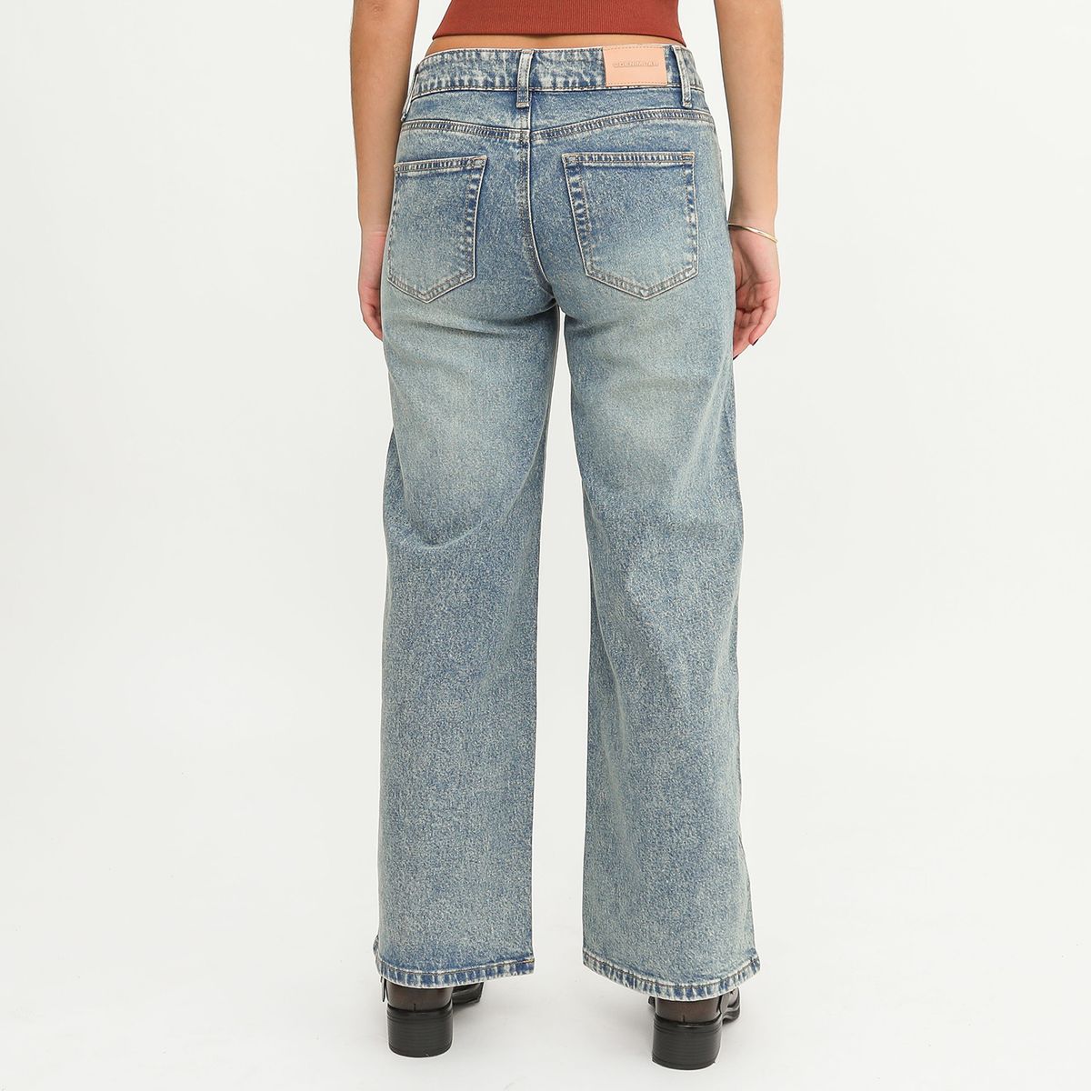 DENIMLAB - Jean Wide Leg Tiro Bajo Mujer Denimlab