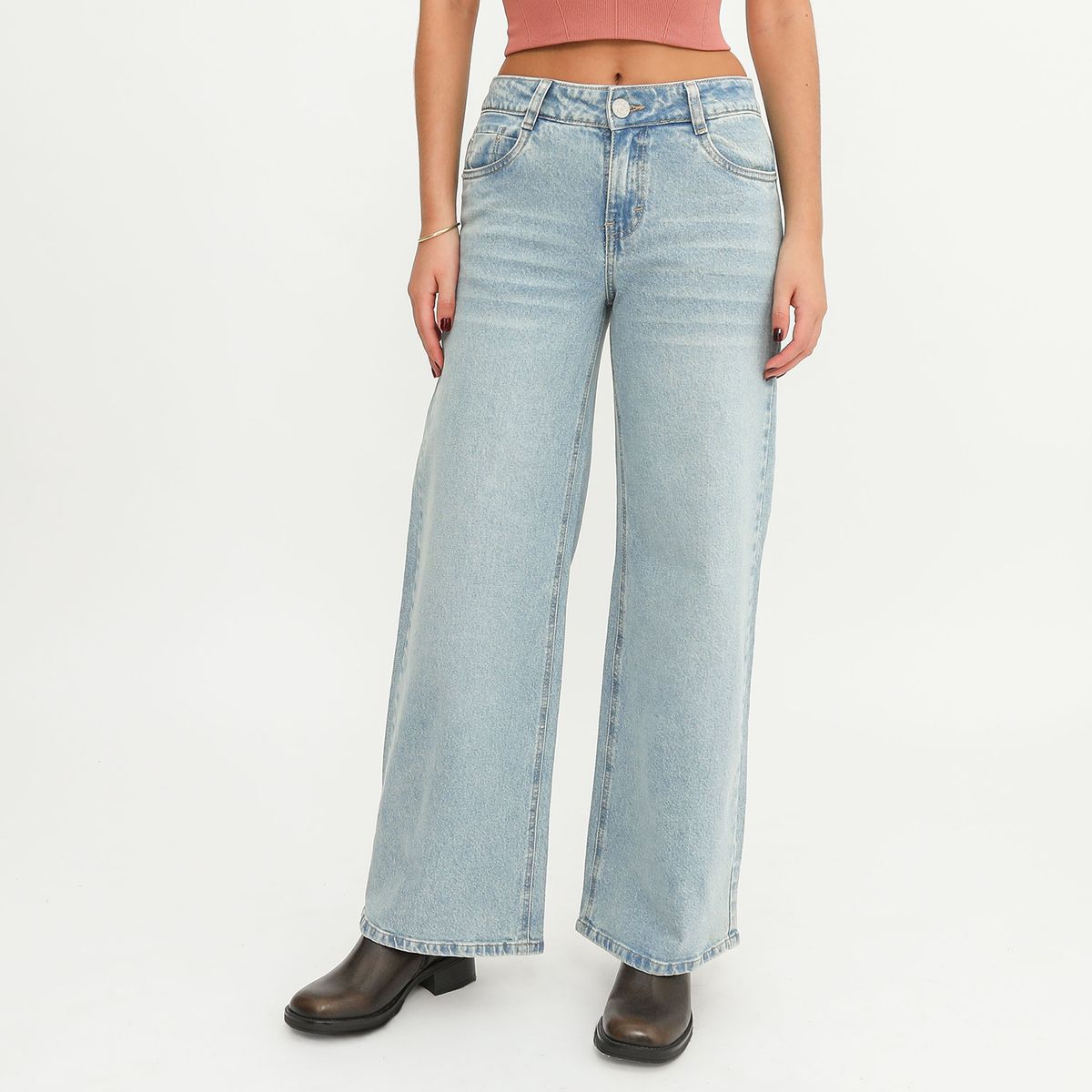 DENIMLAB - Jean Wide Leg Tiro Bajo Mujer Denimlab