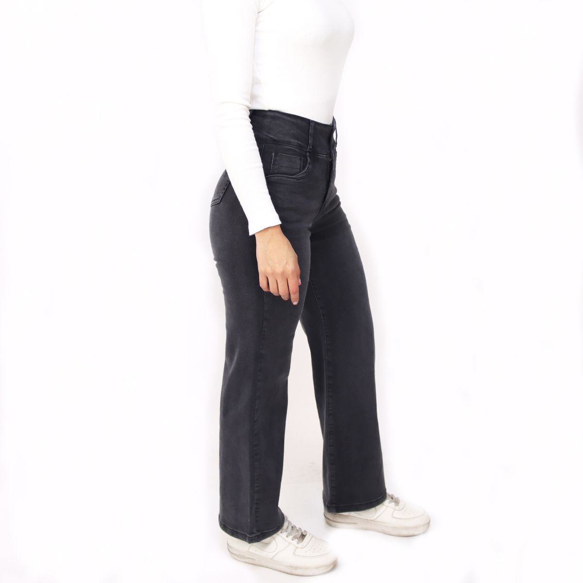 KAYRA POBLET - Jean Straight Tiro Alto Mujer Kayra Poblet