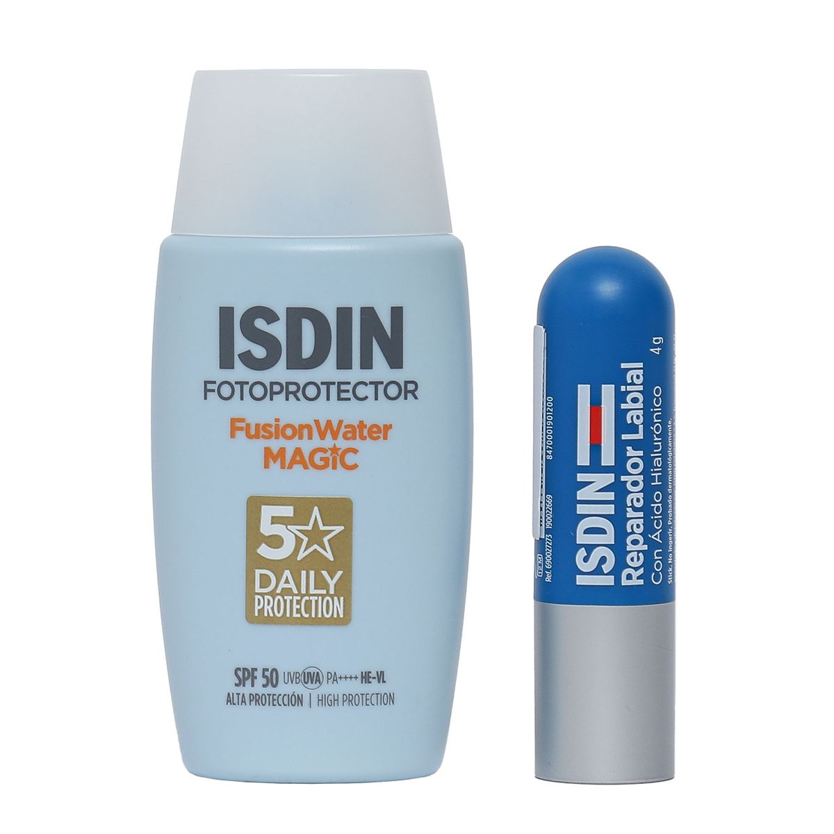 ISDIN - Pack Isdin: Fusion Water Magic + Reparador Labial Stick