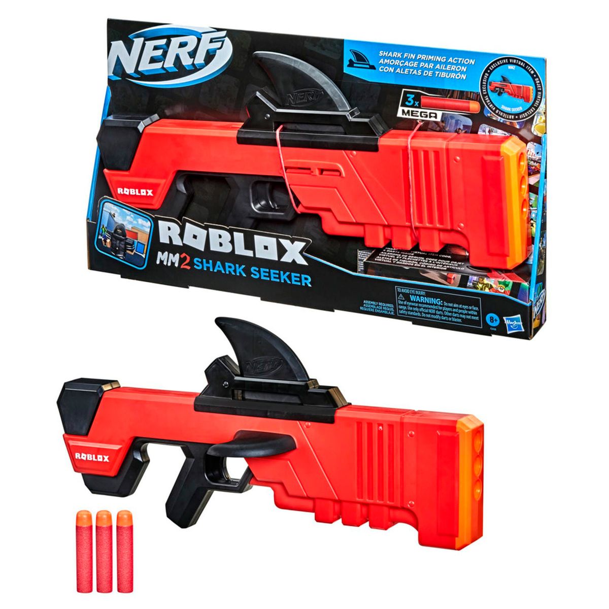 NERF - Lanzador Nerf Roblox Mm2 Shark Seeker 