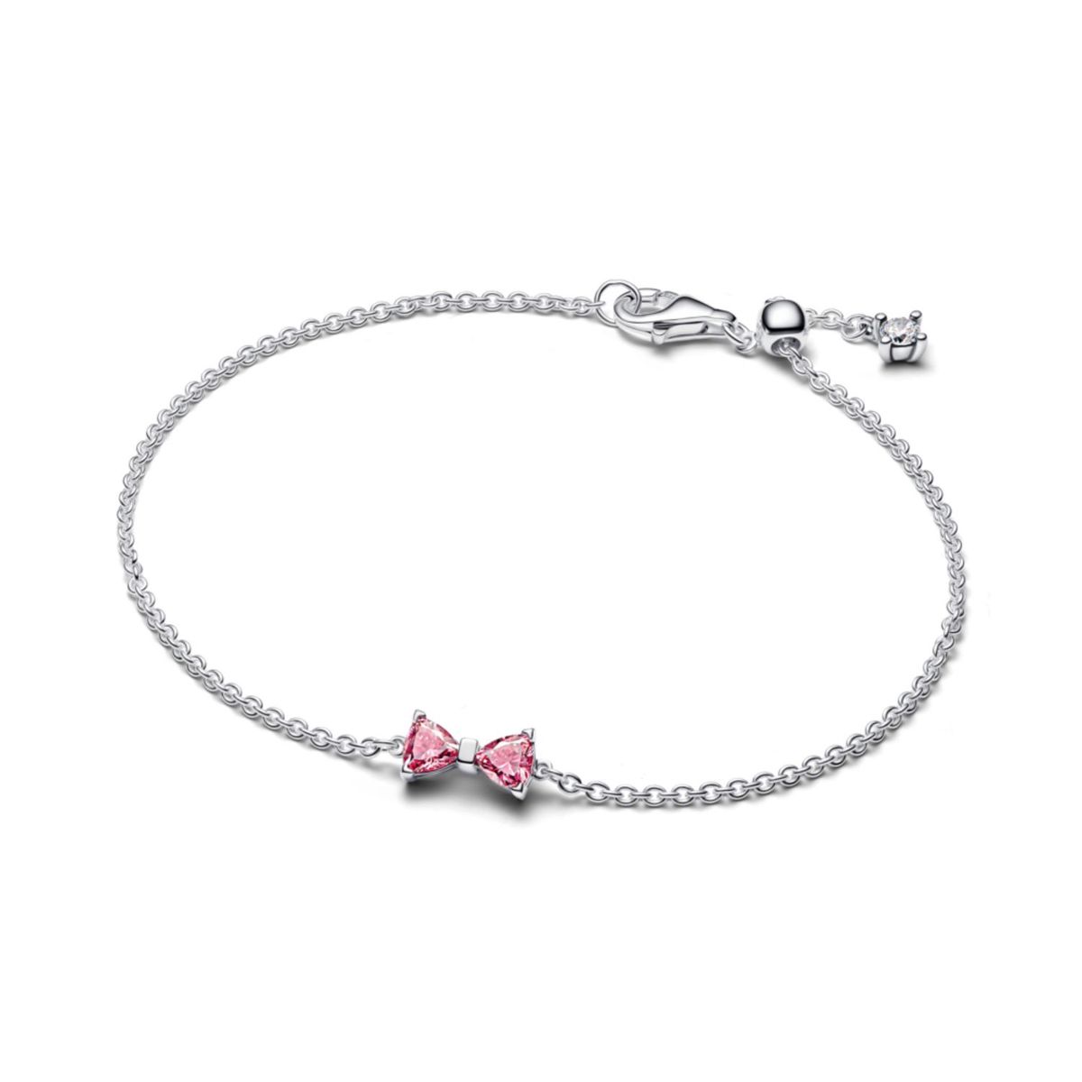 PANDORA - Brazalete De Cadena Con Moño Rosa