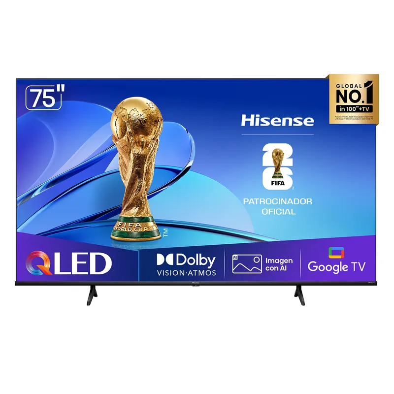 HISENSE - Televisor Hisense 75" Qled 4k 75qd6n Google Tv (2025) Smart Tv