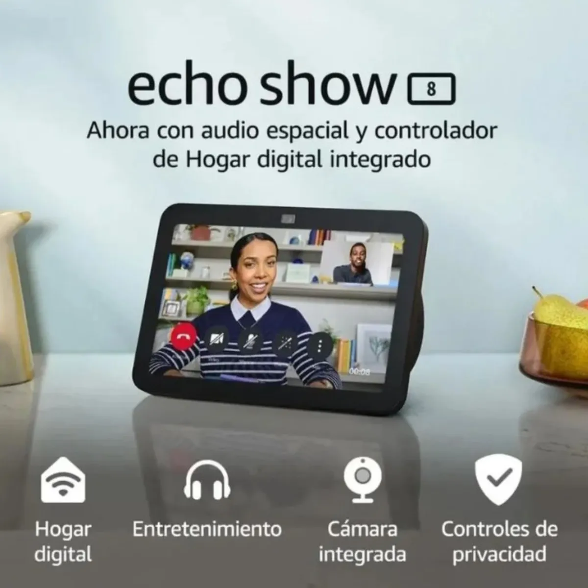 AMAZON - Parlante Inteligente Amazon Alexa Echo Show 8