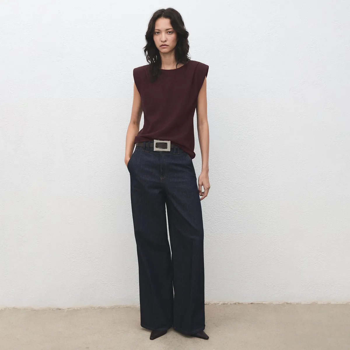 MANGO - Blusa Sin Mangas Mujer Mango