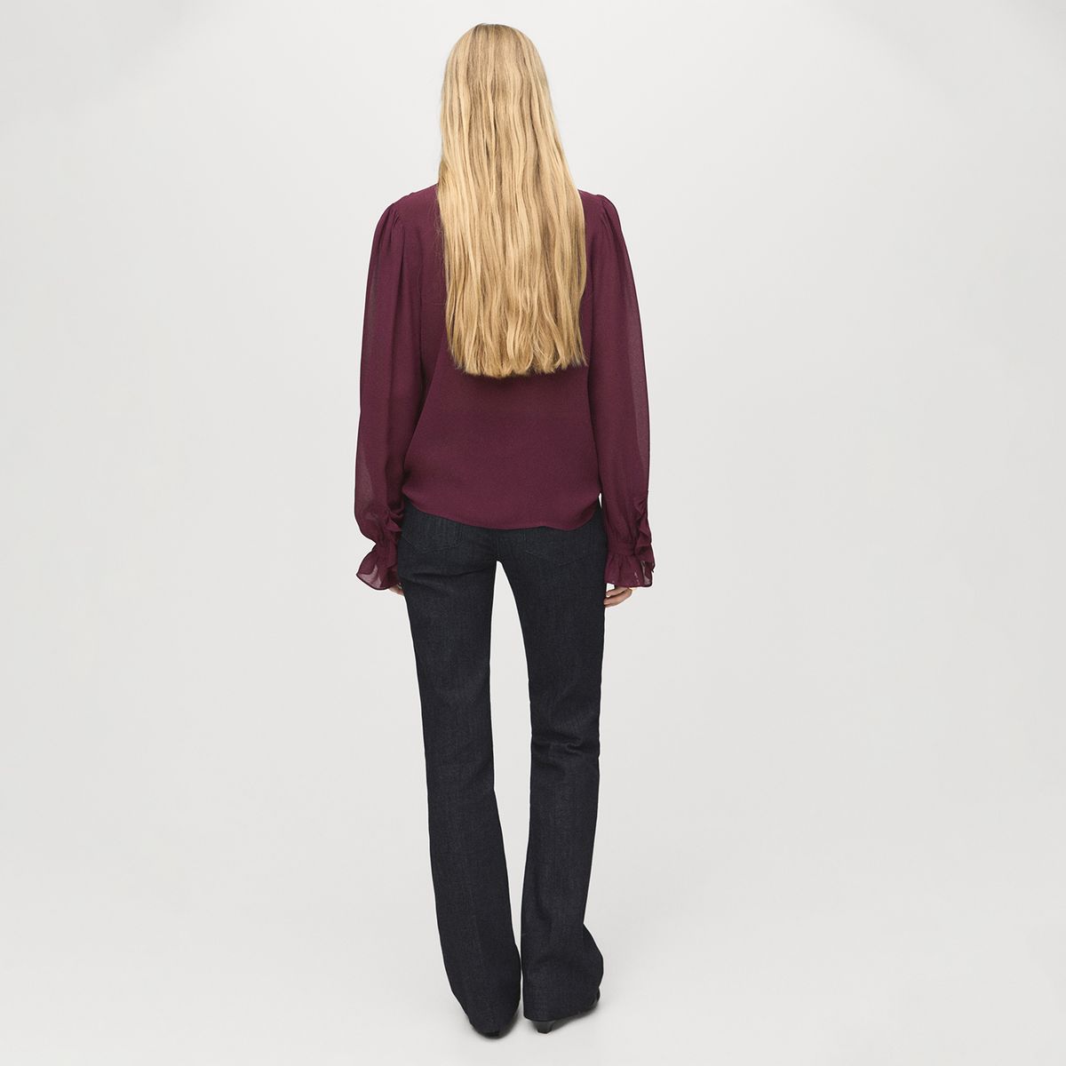 MANGO - Blusa Manga Larga Mujer Mango