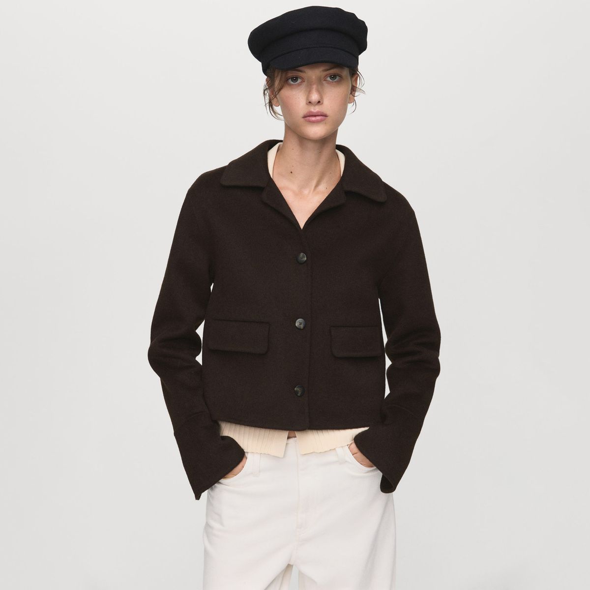 MANGO - Abrigo Corto Mujer Mango