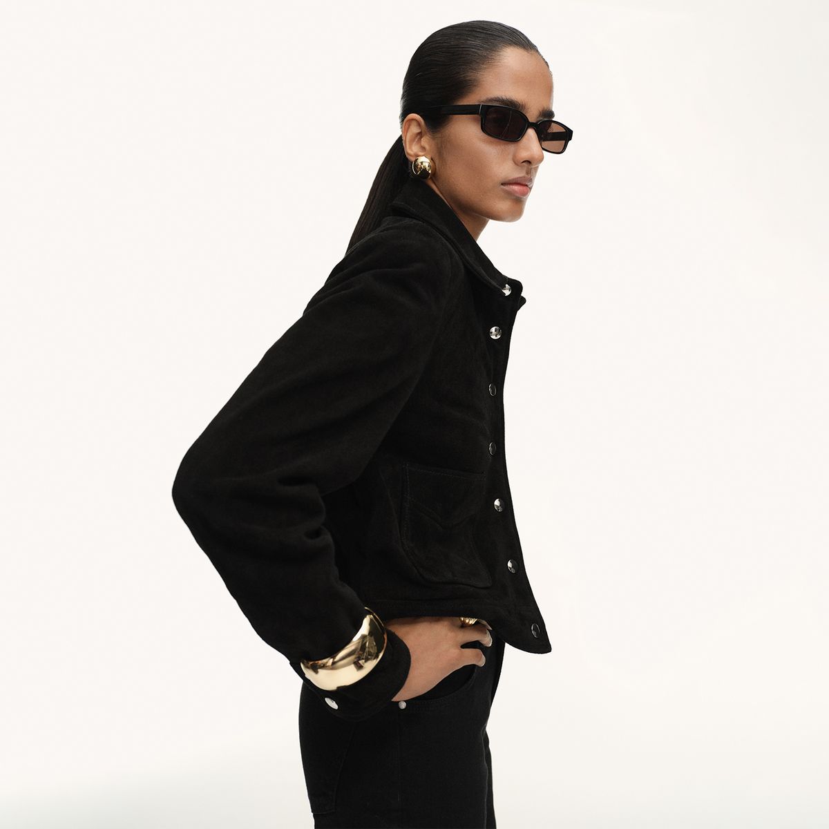 MANGO - Casaca De Cuero Mujer Mango