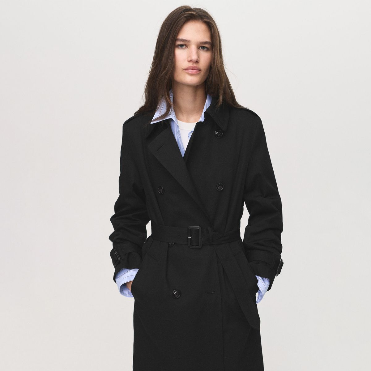 MANGO - Trench Largo Mujer Mango